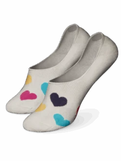 Lustige No-Show-Socken Bunte Herzen