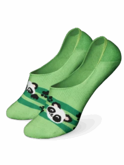Lustige No-Show-Socken Panda Und Streifen