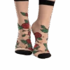 Lustige Nylonsocken Rote Rosen