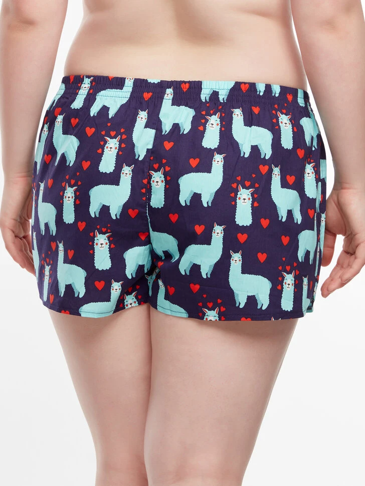 Lustige Damenshorts Lama Und Herzen 6 Lustige Damenshorts Lama Und Herzen – Bild 4