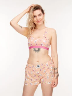 Lustige Damenshorts Wassermelonen-Katze -Dedoles DWLB183 3