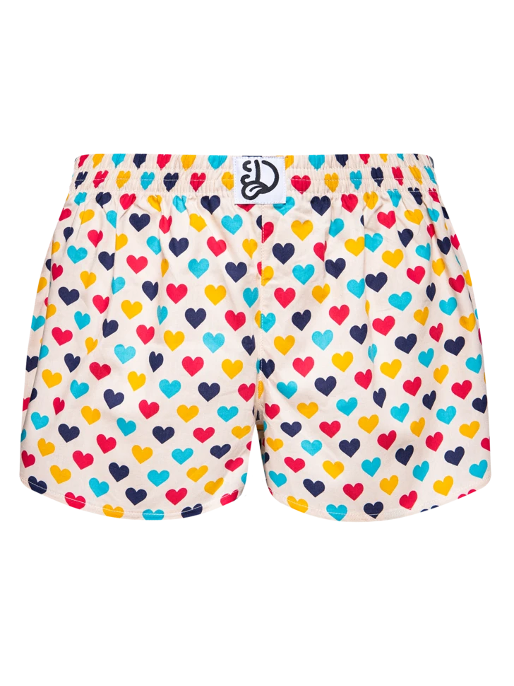 Lustige Damenshorts Bunte Herzen 3 Lustige Damenshorts Bunte Herzen