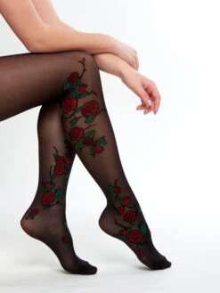 Lustige Nylonstrumpfhosen Rote Rosen 10 Lustige Nylonstrumpfhosen Rote Rosen -Dedoles DWNT1048 2