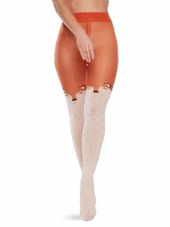 Lustige Nylonstrumpfhosen Glücklicher Fuchs