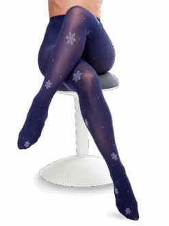 Lustige Nylonstrumpfhosen Weiße Schneeflocken