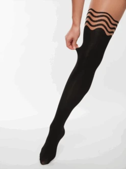Lustige Nylonstrumpfhosen Schwarze Wellen -Dedoles DWNT1149 5