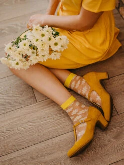 Lustige Nylonsocken Gänseblümchen -Dedoles Daisies 9