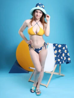 Lustiges Rundes Strandtuch Gänseblümchen -Dedoles Daisy blossom 3 1