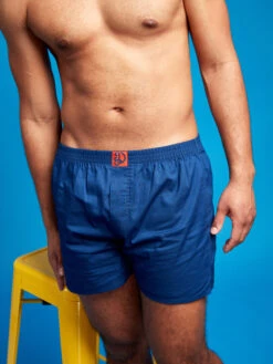 Dunkelblaue Shorts Für Männer -Dedoles Dark Blue Men s Boxer Shorts 4