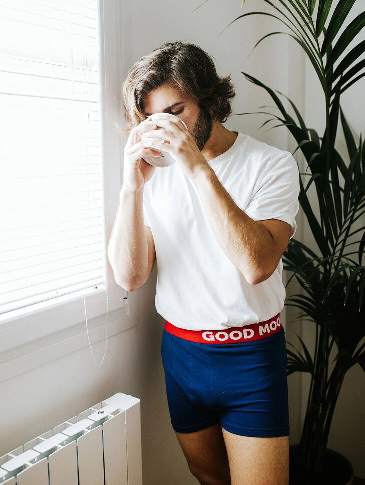 Herren Boxershorts Marineblau 7 Herren Boxershorts Marineblau – Bild 5