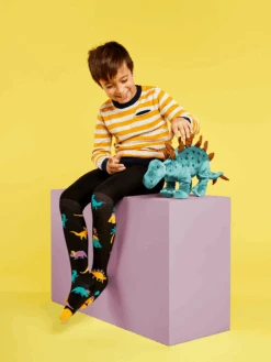 Lustige Strumpfhosen Für Kinder Dinosaurier Und Vulkane -Dedoles Dino and volcanos 1