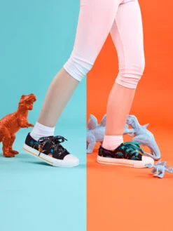 Lustige Canvas-Schuhe Für Kinder Dinos Und Vulkane -Dedoles Dinos Volcanos 1