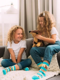 Lustige Kindersocken Hunde Und Streifen -Dedoles Dogs Stripes 1