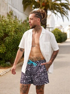 Lustige Badeshorts Für Männer Kritzeleien 17 Lustige Badeshorts Für Männer Kritzeleien -Dedoles Doodles 1 1