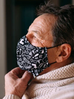 Lustige Antibakterielle Gesichtsmaske Kritzeleien - Größe „Groß“ -Dedoles Doodles 3 1