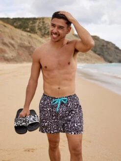 Lustige Badeshorts Für Männer Kritzeleien 16 Lustige Badeshorts Für Männer Kritzeleien -Dedoles Doodles 3