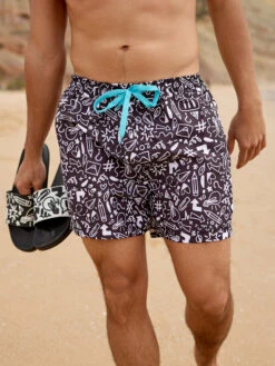 Lustige Badeshorts Für Männer Kritzeleien 15 Lustige Badeshorts Für Männer Kritzeleien -Dedoles Doodles 4