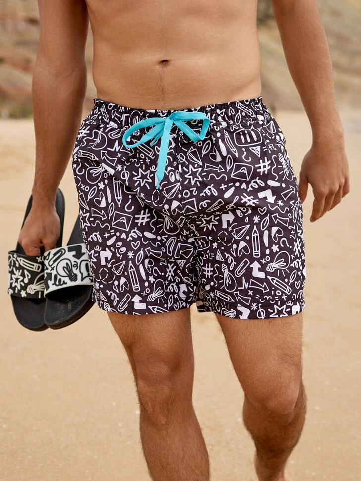 Lustige Badeshorts Für Männer Kritzeleien 8 Lustige Badeshorts Für Männer Kritzeleien – Bild 6