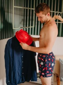 Lustige Shorts Für Männer Feuerwehrmann -Dedoles Firefighter 1