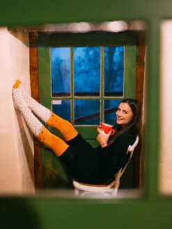 Lustige Überkniestrümpfe Flauschiger Fuchs -Dedoles Fluffy Fox 4