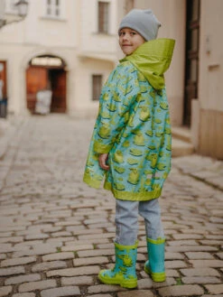 Lustiger Regenmantel Für Kinder Frosch Und Seerosen -Dedoles Frog Waterlilies 5