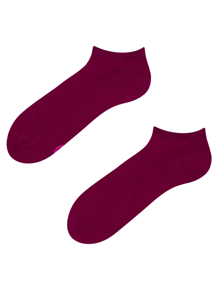 Lila Bambus-Knöchelsocken 3 Lila Bambus-Knöchelsocken