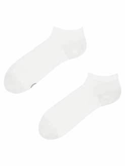 Weiße Bambus-Knöchelsocken