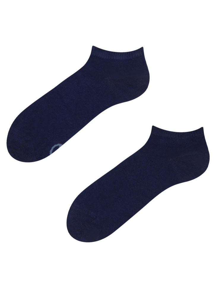 Dunkelblaue Bambus-Knöchelsocken 3 Dunkelblaue Bambus-Knöchelsocken