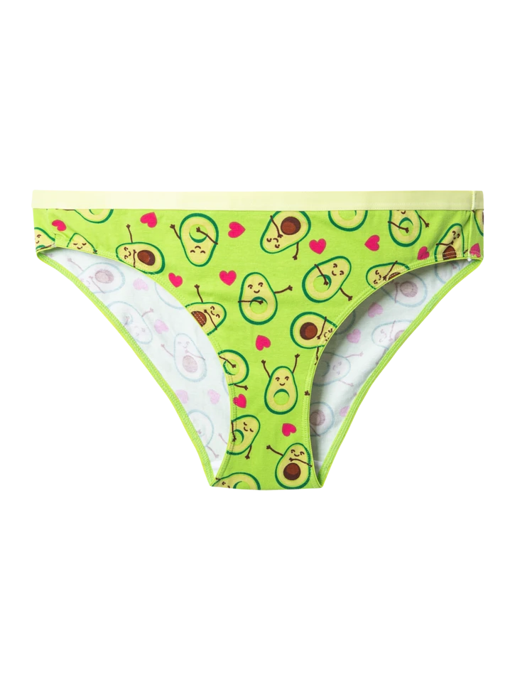 Lustige Damenhöschen Avocado-Liebe 3 Lustige Damenhöschen Avocado-Liebe