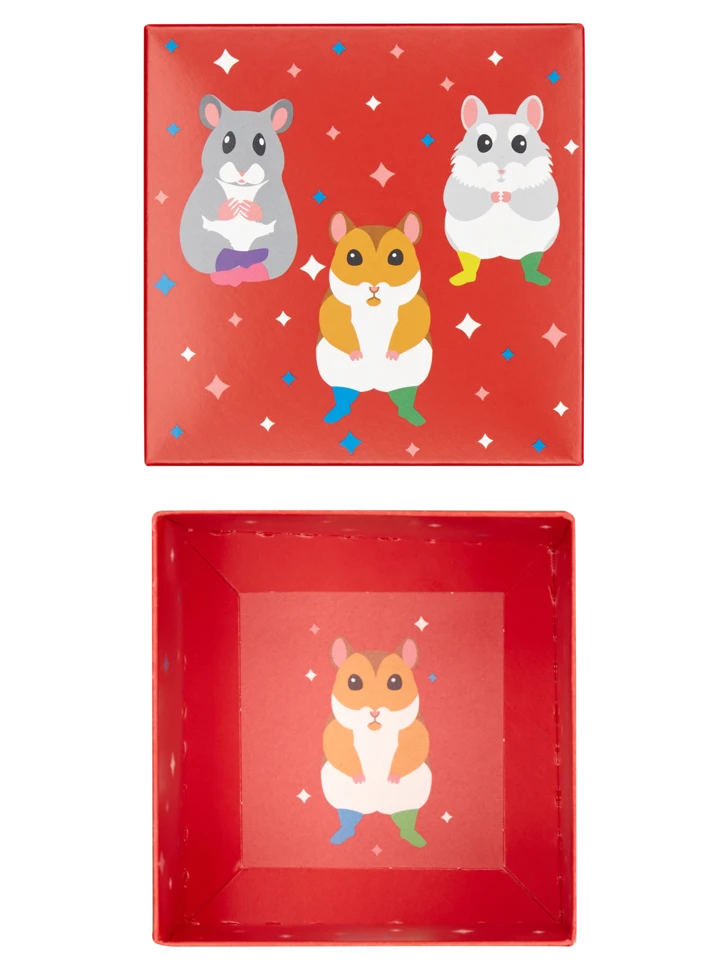 Quadratische Geschenkbox Tanzende Hamster 4 Quadratische Geschenkbox Tanzende Hamster – Bild 2