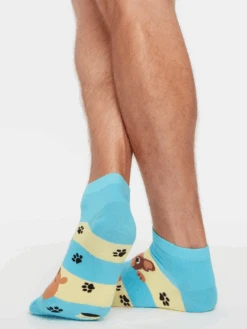 Lustige Knöchelsocken Hunde Und Streifen -Dedoles GMLS123 3