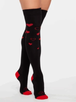 Lustige Überkniestrümpfe Liebesherzen -Dedoles GMOKS1112 2