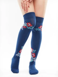 Lustige Überkniestrümpfe Wilde Blumen -Dedoles GMOKS1115 2