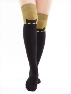 Lustige Überkniestrümpfe Katze -Dedoles GMOKS926 2