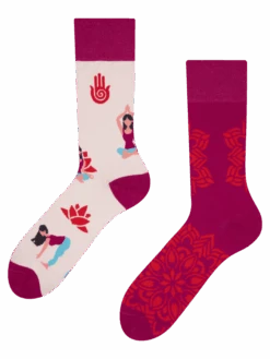 Lustige Socken Yoga Mandala