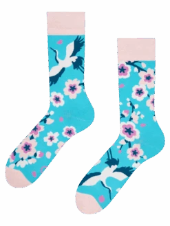 Lustige Socken Sakura Und Reiher