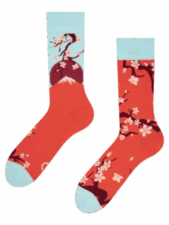 Lustige Socken Aus Recycelter Baumwolle Japanische Sakura