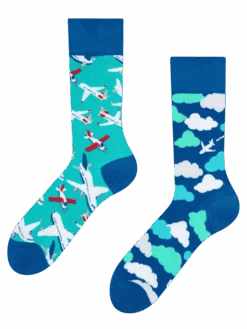 Lustige Socken Flugzeuge Und Wolken