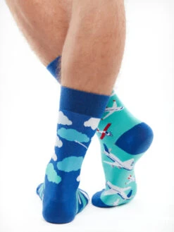 Lustige Socken Flugzeuge Und Wolken -Dedoles GMRS159 3