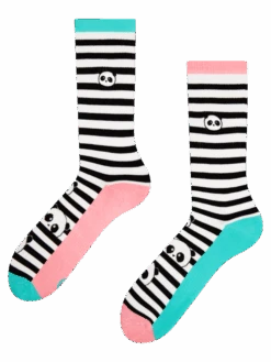 Lustige Sportsocken Schwarzweißer Panda