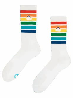 Lustige Sportsocken Regenbogen Und Wolke