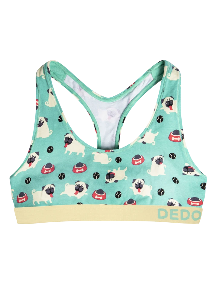 Lustige Damenbralette Mops 3 Lustige Damenbralette Mops