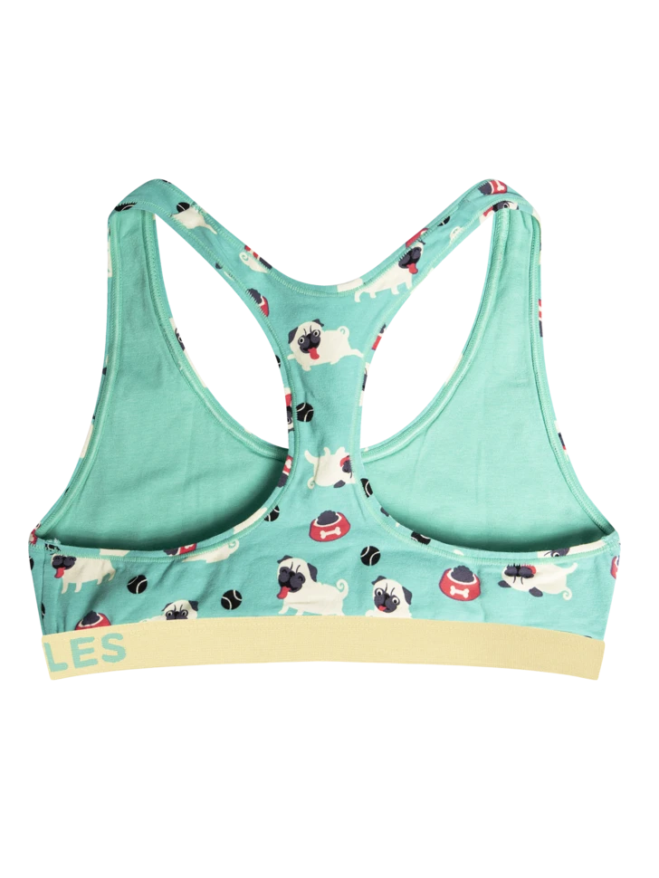 Lustige Damenbralette Mops 4 Lustige Damenbralette Mops – Bild 2