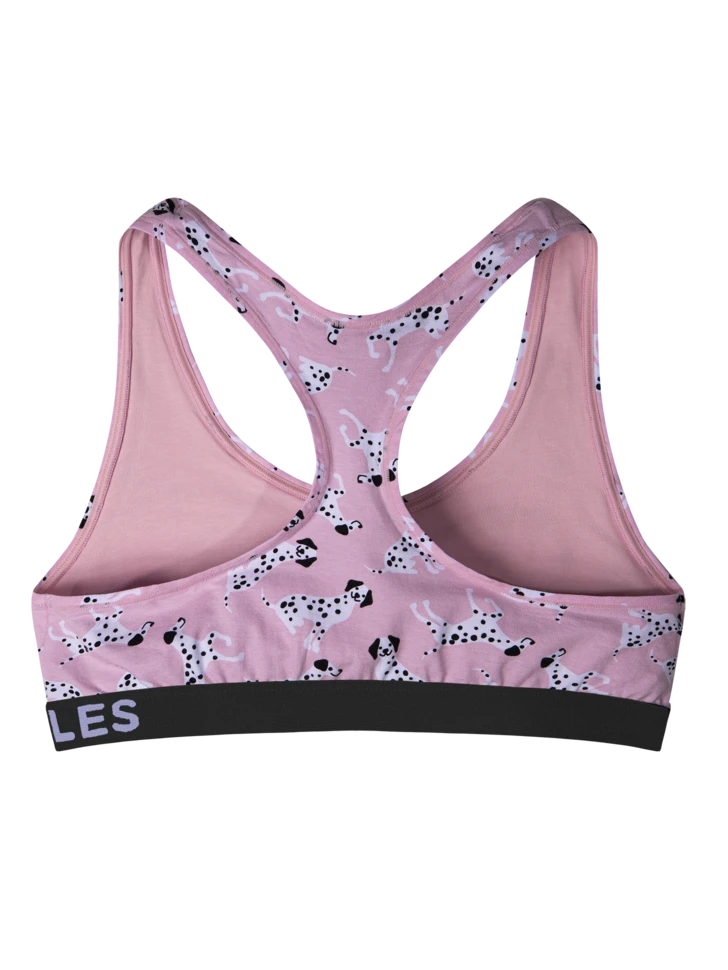 Lustige Damenbralette Rosa Dalmatiner 4 Lustige Damenbralette Rosa Dalmatiner – Bild 2