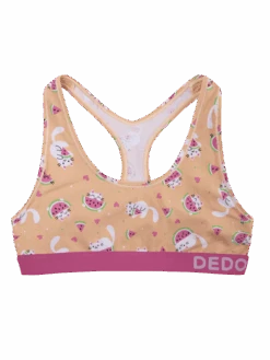 Lustige Damenbralette Wassermelonen-Katze