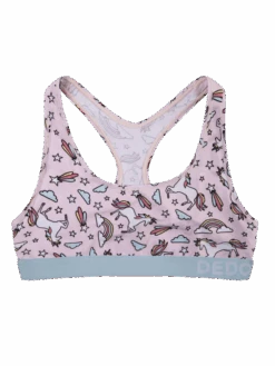 Lustige Damenbralette Regenbogen-Einhorn