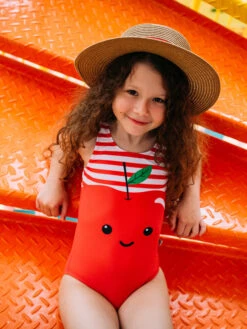 Lustiger Badeanzug Für Mädchen Fröhlicher Apfel -Dedoles Happy Apple 4