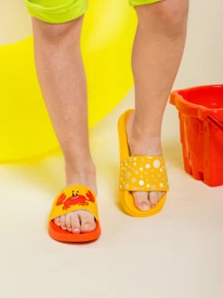 Lustige Pantoletten Für Kinder Fröhliche Krabbe -Dedoles Happy Crab 1 1