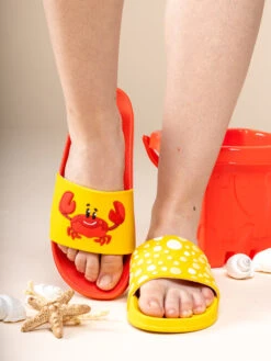Lustige Pantoletten Fröhliche Krabbe -Dedoles Happy Crab 2