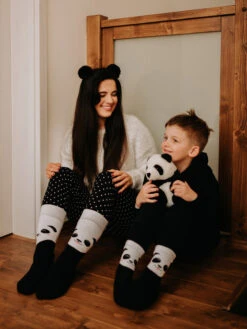 Lustige Warme Socken Für Kinder Glücklicher Panda -Dedoles Happy Panda 2